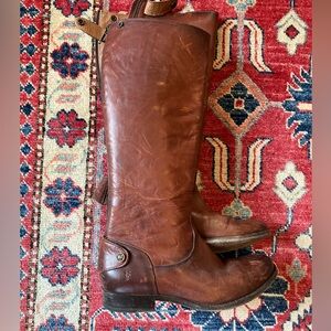 Frye Melissa Button Leather Tall Riding Boots